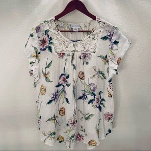 Liz Claiborne Floral Print Top